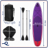 Set placa gonflabila Stand Up PaddleBoard 350x84x15 cm, cu pompa, scaun kayak, kit de reparatii, geanta de transport, vasla 2 in 1, maxim 220 kg, mov [19]