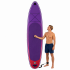 Set placa gonflabila Stand Up PaddleBoard 350x84x15 cm, cu pompa, scaun kayak, kit de reparatii, geanta de transport, vasla 2 in 1, maxim 220 kg, mov [22]