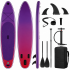 Set placa gonflabila Stand Up PaddleBoard 350x84x15 cm, cu pompa, scaun kayak, kit de reparatii, geanta de transport, vasla 2 in 1, maxim 220 kg, mov [23]