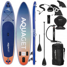 Set placa gonflabila Stand Up PaddleBoard 350x84x15 cm, cu pompa, scaun kayak, kit de reparatii, geanta de transport, vasla 2 in 1, maxim 220 kg, alba Set placa gonflabila Stand Up PaddleBoard 350x84x15 cm, cu pompa, scaun kayak, kit de reparatii, geanta de transport, vasla 2 in 1, maxim 220 kg, alba