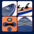 Set placa gonflabila Stand Up PaddleBoard 350x84x15 cm, cu pompa, scaun kayak, kit de reparatii, geanta de transport, vasla 2 in 1, maxim 220 kg, alba [20]