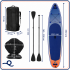 Set placa gonflabila Stand Up PaddleBoard 350x84x15 cm, cu pompa, scaun kayak, kit de reparatii, geanta de transport, vasla 2 in 1, maxim 220 kg, alba [23]