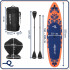 Set placa gonflabila Stand Up PaddleBoard 350x81x15 cm, cu pompa, scaun kayak, kit de reparatii, geanta de transport, vasla 2 in 1, maxim 220 kg, port [43]