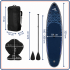 Set placa gonflabila Stand Up PaddleBoard 320x84x15 cm, cu pompa, scaun kayak, kit de reparatii, geanta de transport, vasla 2 in 1, maxim 180 kg, alba [22]
