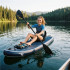 Set placa gonflabila Stand Up PaddleBoard 320x84x15 cm, cu pompa, scaun kayak, kit de reparatii, geanta de transport, vasla 2 in 1, maxim 180 kg, alba [23]