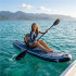Set placa gonflabila Stand Up PaddleBoard 320x84x15 cm, cu pompa, scaun kayak, kit de reparatii, geanta de transport, vasla 2 in 1, maxim 180 kg, alba [24]