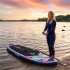 Set placa gonflabila Stand Up PaddleBoard 320x81x15 cm, cu pompa, scaun kayak, kit de reparatii, geanta de transport, vasla 2 in 1, maxim 150 kg, mov [2]