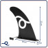Inotatoare centrala pentru placa gonflabila SUP Stand Up PaddleBoard, slide-in 18x22 cm, neagra [14]