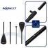 Vasla 2 in 1 pentru placa gonflabila SUP si kayak, lungime reglabila, aluminiu, 222 cm, negru [4]