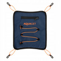 Geanta impermeabila pentru placa SUP, buzunar pentru telefon si sistem prindere cu cordon bungee, 28x30 cm, bleumarin
