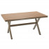 Masa gradina dreptunghiulara din aluminiu cu blat aspect lemn, 150x90x74 cm, bej [2]