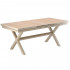 Masa gradina extensibila 180-240 cm din aluminiu cu blat aspect lemn, 180-240x90x76 cm, bej [2]