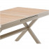 Masa gradina extensibila 180-240 cm din aluminiu cu blat aspect lemn, 180-240x90x76 cm, bej [10]