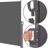 Paravan lateral pentru intimitate, extensibil, sistem fixare inclus, 160x300cm, gri inchis [6]