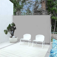 Paravan lateral pentru intimitate, extensibil, sistem fixare inclus, 160x300cm, gri deschis Paravan lateral pentru intimitate, extensibil, sistem fixare inclus, 160x300cm, gri deschis