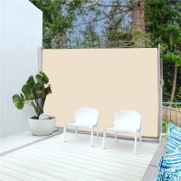 Paravan lateral pentru intimitate, extensibil, sistem fixare inclus, 180x350cm, bej Paravan lateral pentru intimitate, extensibil, sistem fixare inclus, 180x350cm, bej