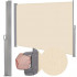 Paravan lateral pentru intimitate, extensibil, sistem fixare inclus, 180x350cm, bej [4]