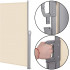 Paravan lateral pentru intimitate, extensibil, sistem fixare inclus, 180x350cm, bej [11]