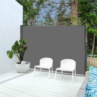 Paravan lateral pentru intimitate, extensibil, sistem fixare inclus, 180x400cm, gri inchis Paravan lateral pentru intimitate, extensibil, sistem fixare inclus, 180x400cm, gri inchis