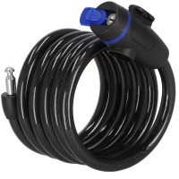 Lant antifurt bicicleta si trotineta, inchidere cheie, lungime 180 cm, Otel, Negru Lant antifurt bicicleta si trotineta, inchidere cheie, lungime 180 cm, Otel, Negru