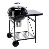 Gratar din otel pe carbuni, cu tava pentru cenusa, capac cu termometru, 90x71x111cm