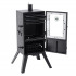 Afumatoare pentru gradina cu termometru si 3 gratare, 60x55x103 cm, negru [5]