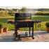 Gratar carbuni cu capac si termometru, grill fonta, rafturi laterale, roti pentru deplasare, 153x65x137 cm, negru [3]