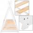 Pat din lemn pentru copii, model TeePee, somiera inclusa, 61x146x130 cm, alb [3]