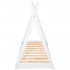 Pat din lemn pentru copii, model TeePee, somiera inclusa, 61x146x130 cm, alb [7]