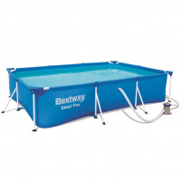 Piscina cadru metalic Bestway 56411 Steel Pro Frame, 300x201x66 cm, 3.300 litri, cu pompa de filtrare Piscina cadru metalic Bestway 56411 Steel Pro Frame, 300x201x66 cm, 3.300 litri, cu pompa de filtrare