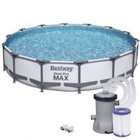 Piscina cadru metalic Bestway, 427x84 cm, 10.200 litri, cu pompa de filtrare
