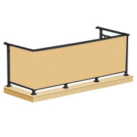 Paravan de balcon impermeabil poliester, 90x500cm, bej Paravan de balcon impermeabil poliester, 90x500cm, bej