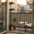 Paravan plasa umbrire pentru balustrada balcon, 95% umbrire, impermeabila, 500x100 cm, maro [3]