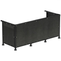 Paravan plasa umbrire pentru balustrada balcon, 95% umbrire, impermeabila, 600x90 cm, antracit