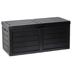 Cutie depozitare gradina 320 l, pentru perne si accesorii, 119x52x53 cm, negru Cutie depozitare gradina 320 l, pentru perne si accesorii, 119x52x53 cm, negru