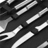 Set ustensile gratar 5 piese, inox, cu husa transport, 37x14x5 cm, argintiu [23]