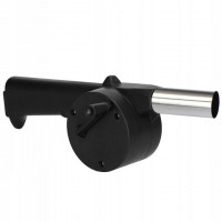Suflanta manuala pentru aprins gratar, foc sau semineu, cu manivela, 25 cm, negru