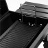 Gratar pe carbuni cu raft lateral pliabil, raft frontal si suport reglabil pentru carbuni, termometru, 108x60x95 cm, negru [15]