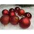 Set globuri de Craciun, 30 bucati, 3 modele, 6cm, rosu [15]