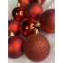 Set globuri de Craciun, 30 bucati, 3 modele, 6cm, rosu [27]