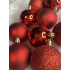 Set globuri de Craciun, 30 bucati, 3 modele, 6cm, rosu [28]