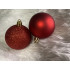 Set globuri de Craciun, 30 bucati, 3 modele, 6cm, rosu [29]