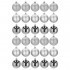 Set globuri de Craciun, 30 bucati, 3 modele, 6cm, argintiu [7]