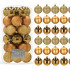 Set globuri de Craciun, 30 bucati, 3 modele, 6cm, auriu [2]