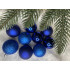 Set globuri de Craciun, 30 bucati, 3 modele, 6cm, albastru [21]
