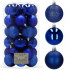 Set globuri de Craciun, 30 bucati, 3 modele, 6cm, albastru [8]