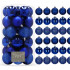 Set globuri de Craciun, 30 bucati, 3 modele, 6cm, albastru [9]