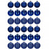 Set globuri de Craciun, 30 bucati, 3 modele, 6cm, albastru [10]