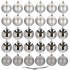 Set globuri de Craciun, 30 bucati, 3 modele, 3cm, argintiu [2]