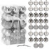 Set globuri de Craciun, 30 bucati, 3 modele, 3cm, argintiu [12]
